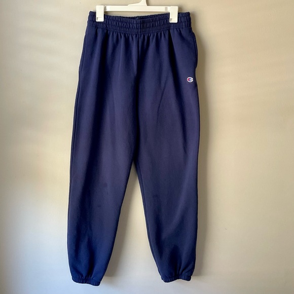 Champion unisex women’s men’s sweatpants size Large navy blue adjustable waist - Picture 3 of 13